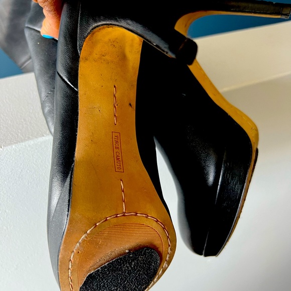 Black leather platform boots, soft leather. Very comfortable. - Picture 2 of 6